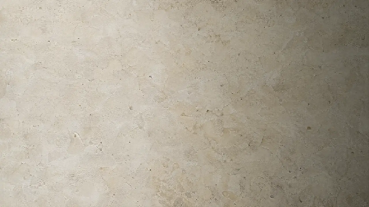 Honed limestone surface with fine natural texture