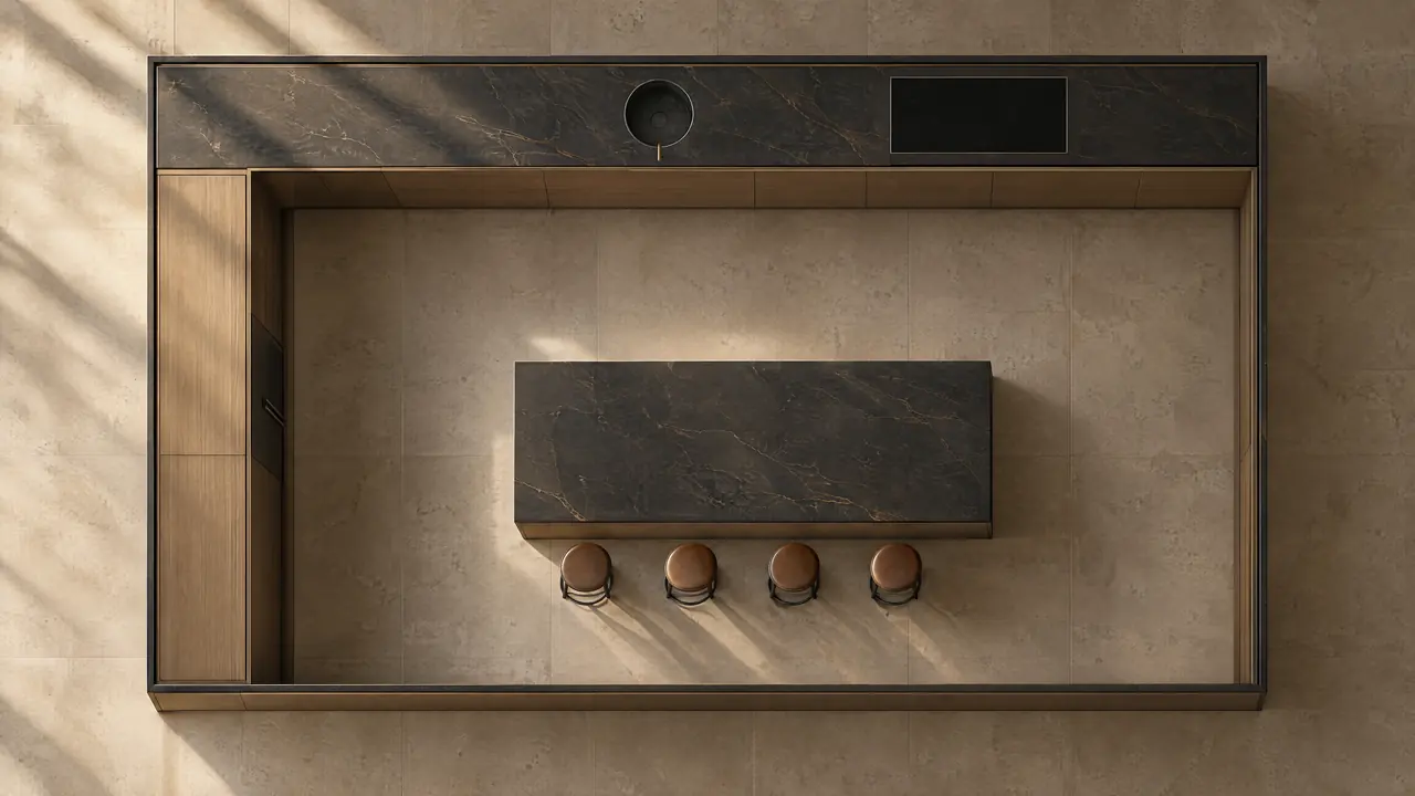 Concept visualization: Quartzite & White Oak
